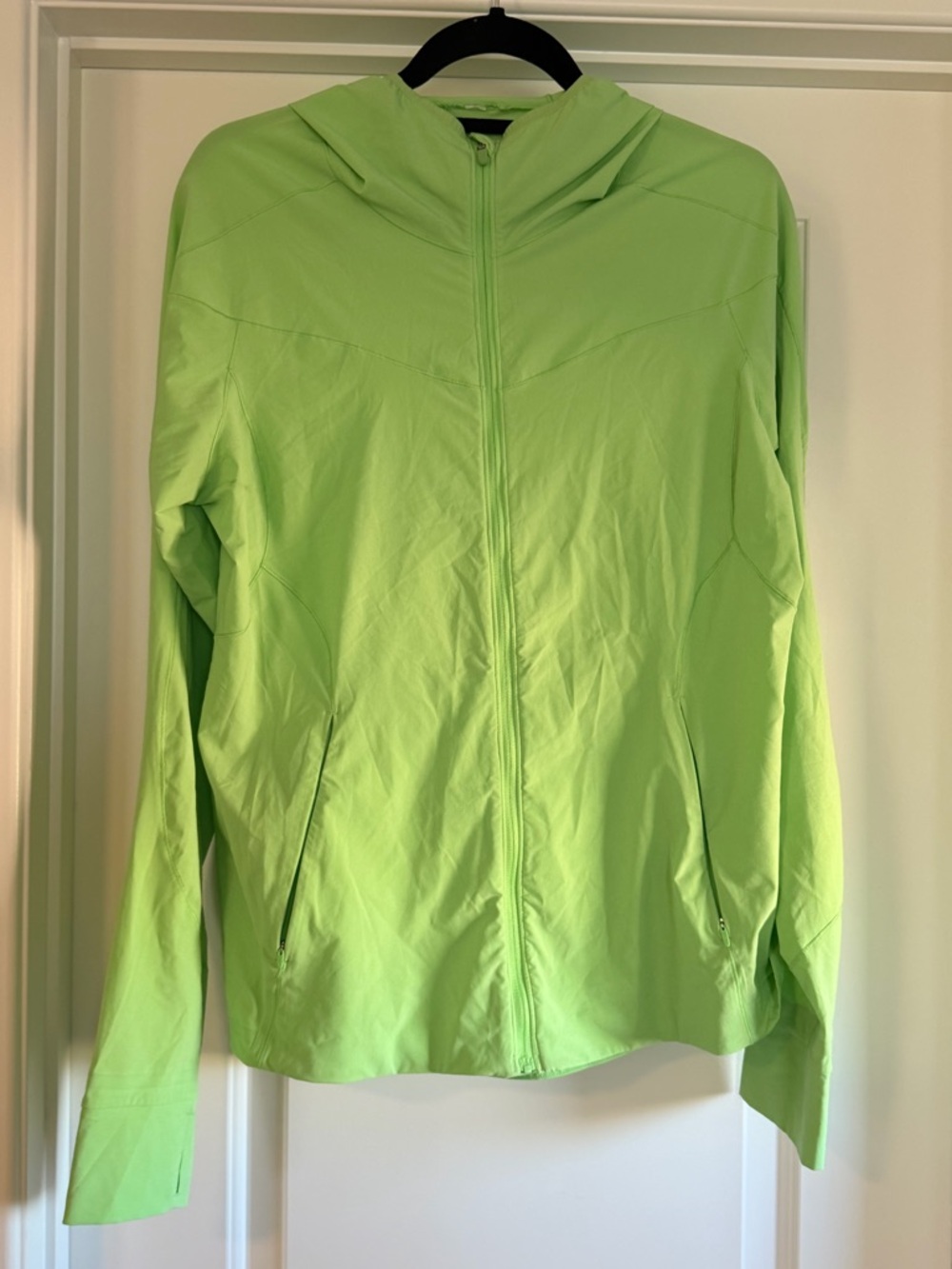 lululemon athletica Lime Green Hooded Zip Jacket - Women